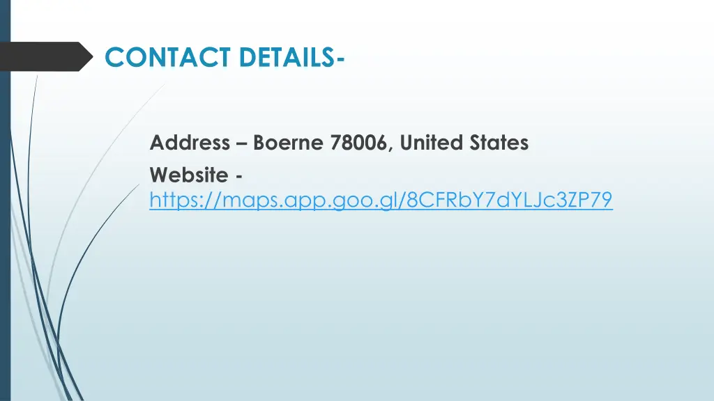 contact details