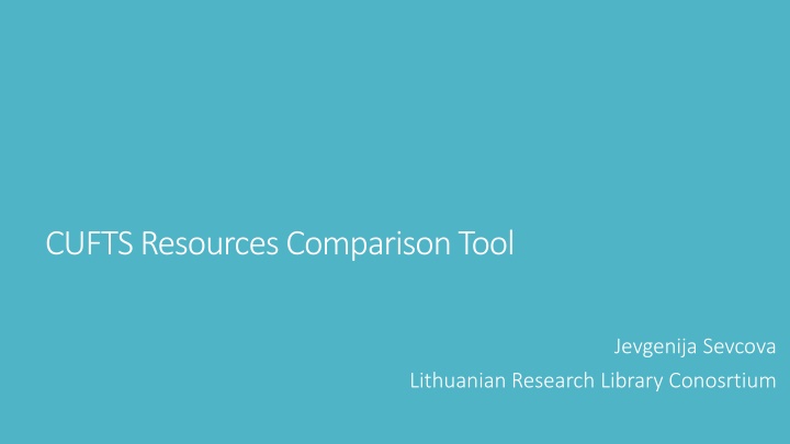 cufts resourcescomparisontool