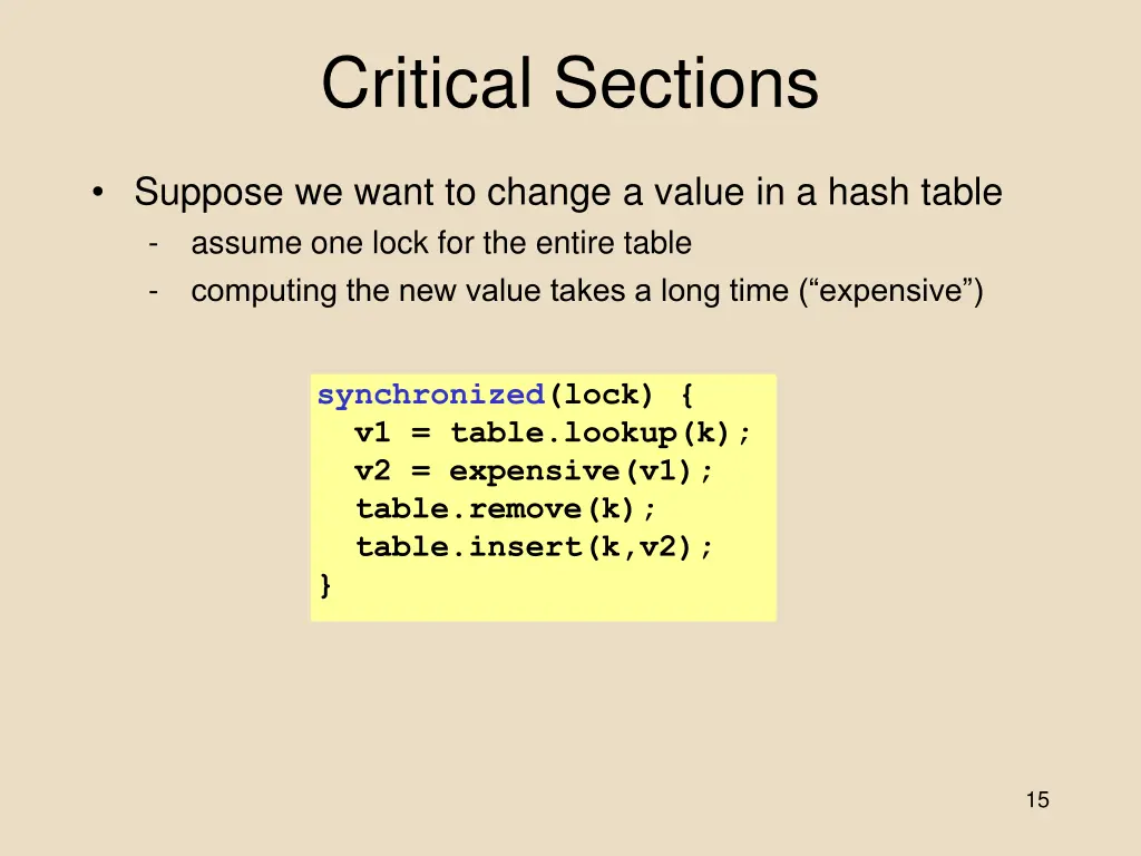 critical sections 1