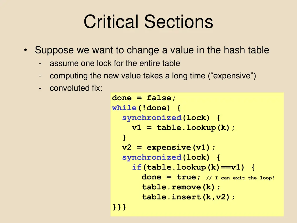 critical sections 3