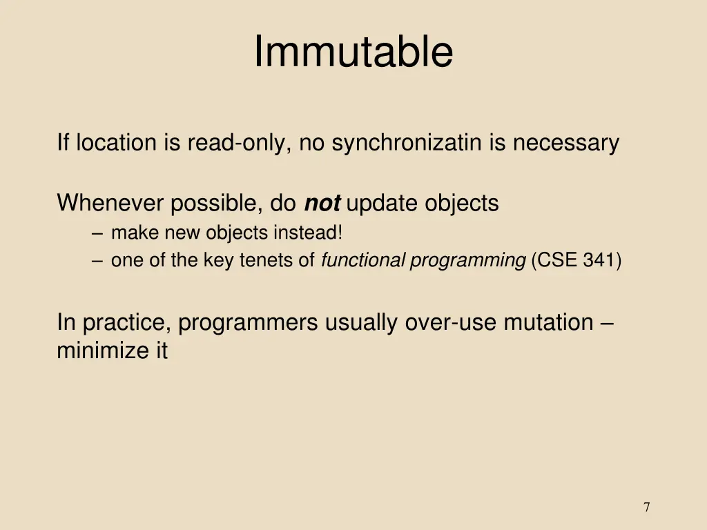 immutable