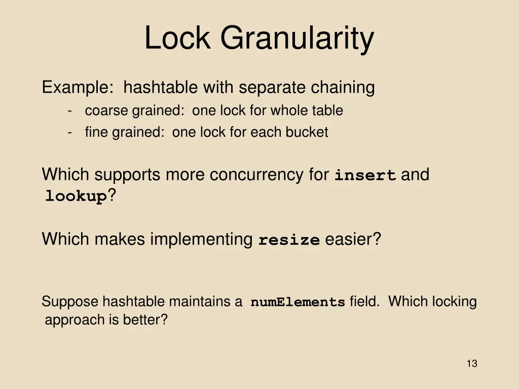 lock granularity 1