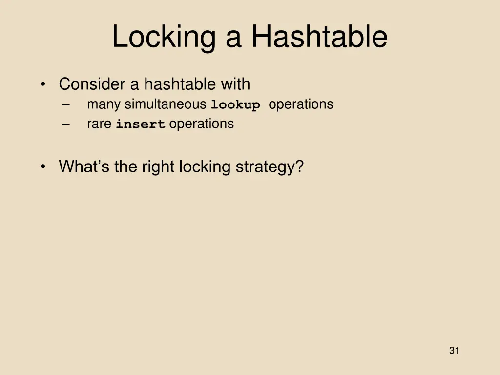 locking a hashtable