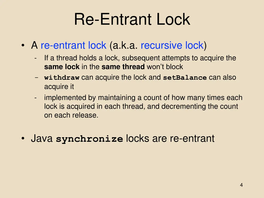 re entrant lock