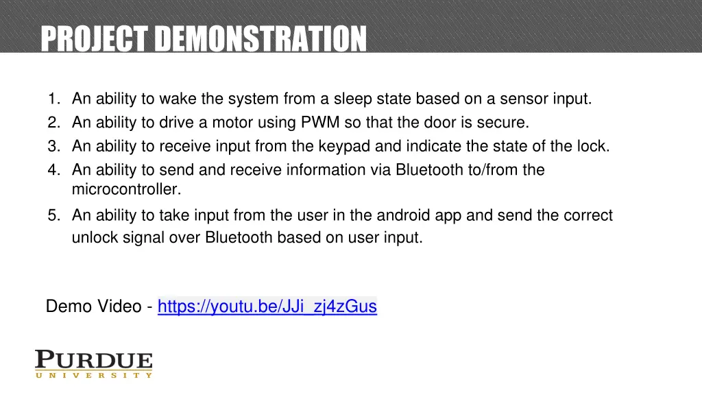 project demonstration