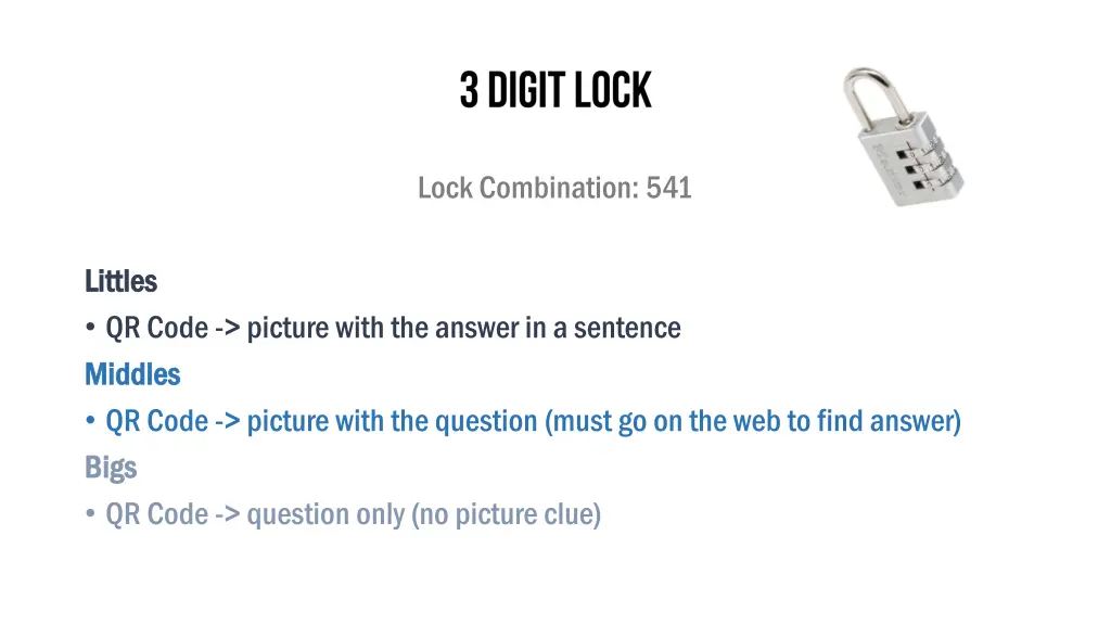 lock combination 541