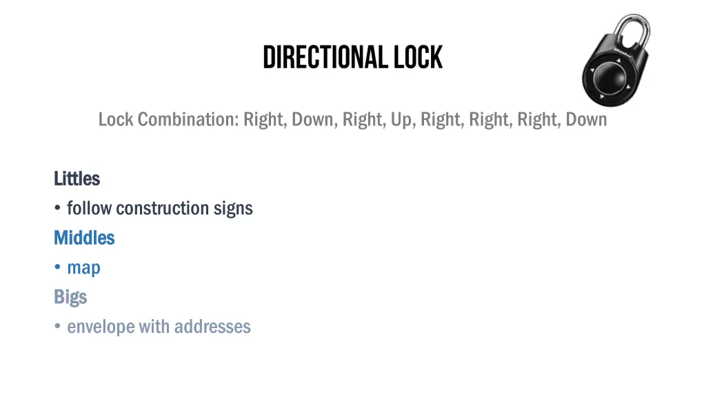 lock combination right down right up right right