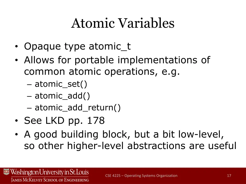 atomic variables