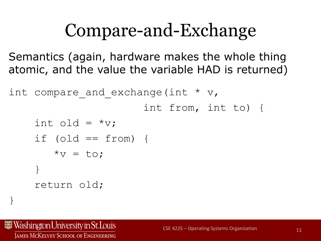 compare and exchange