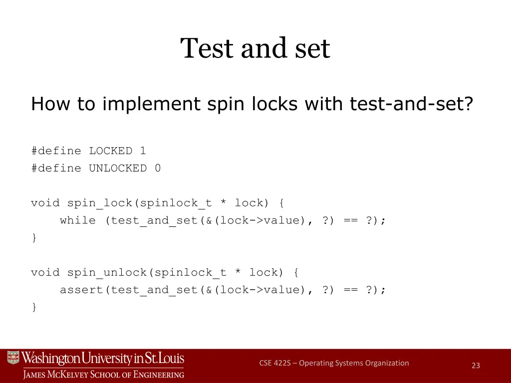 test and set 1