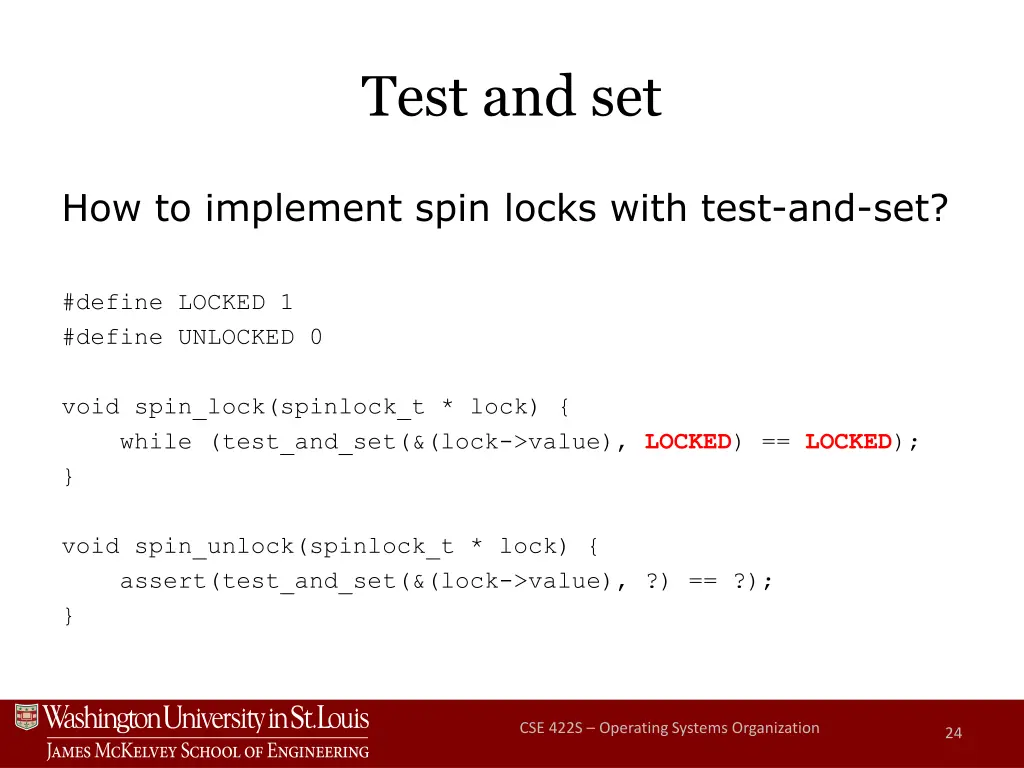 test and set 2