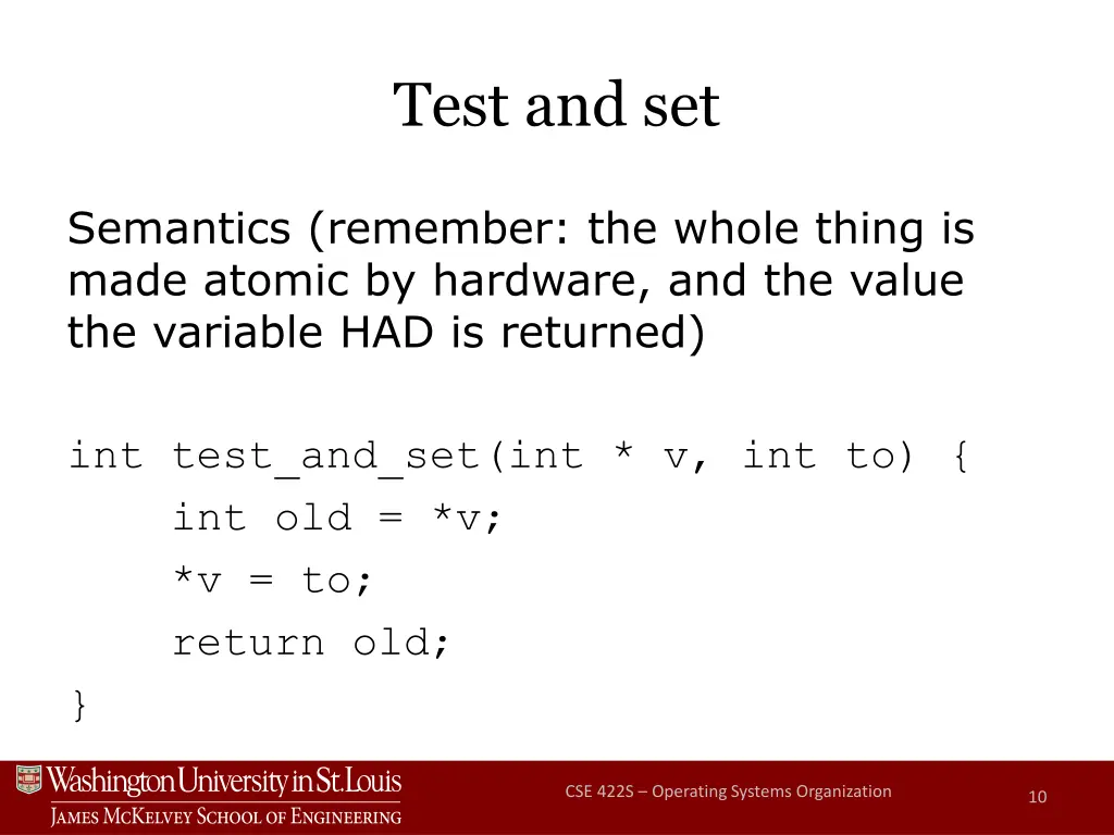 test and set