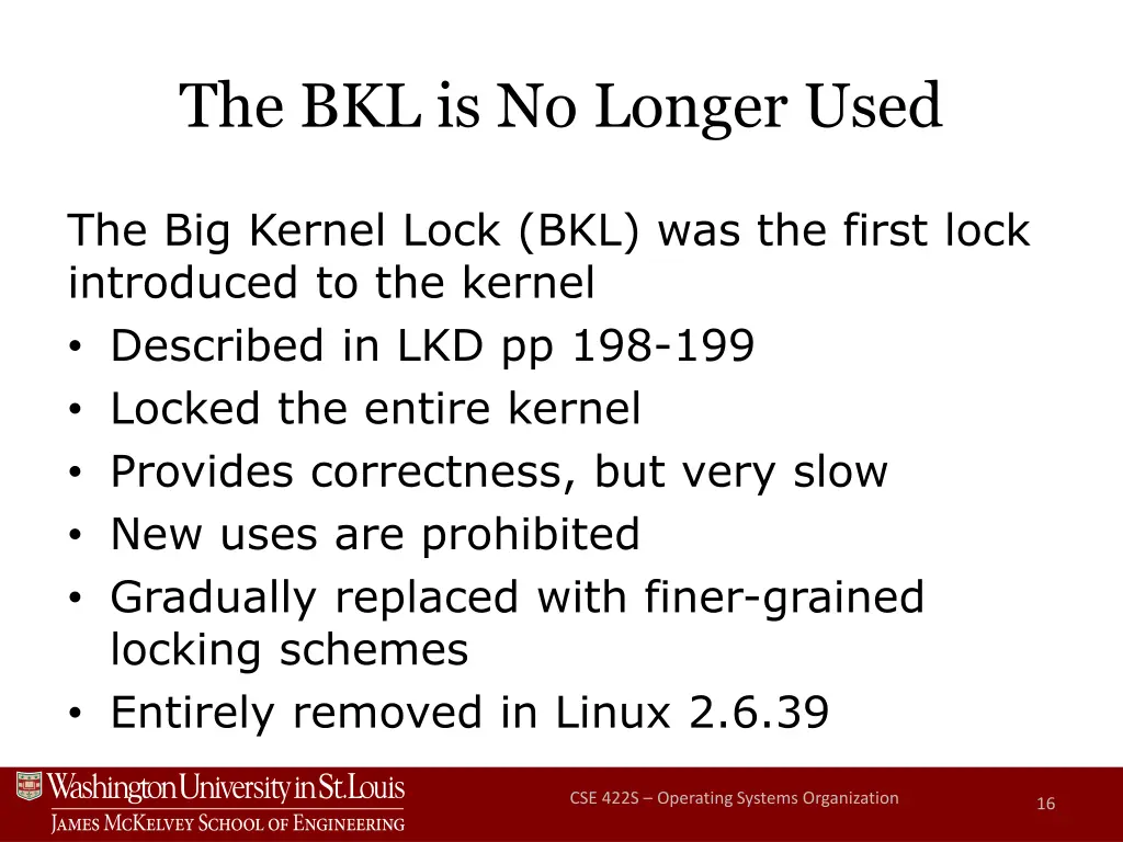 the bkl is no longer used