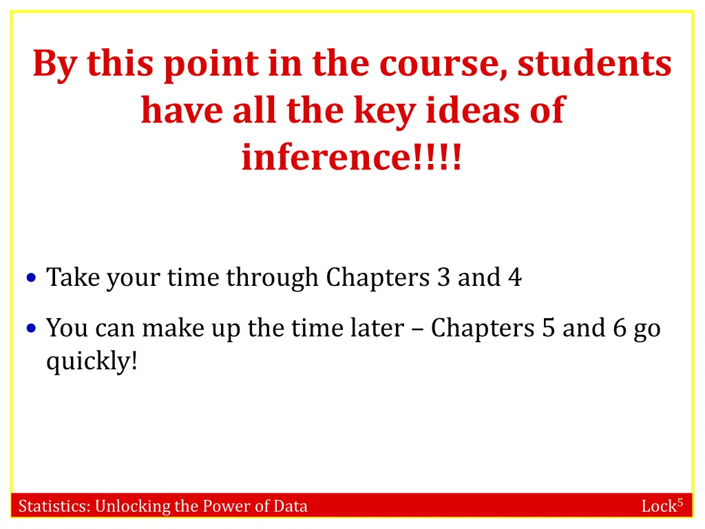by this point in the course students have