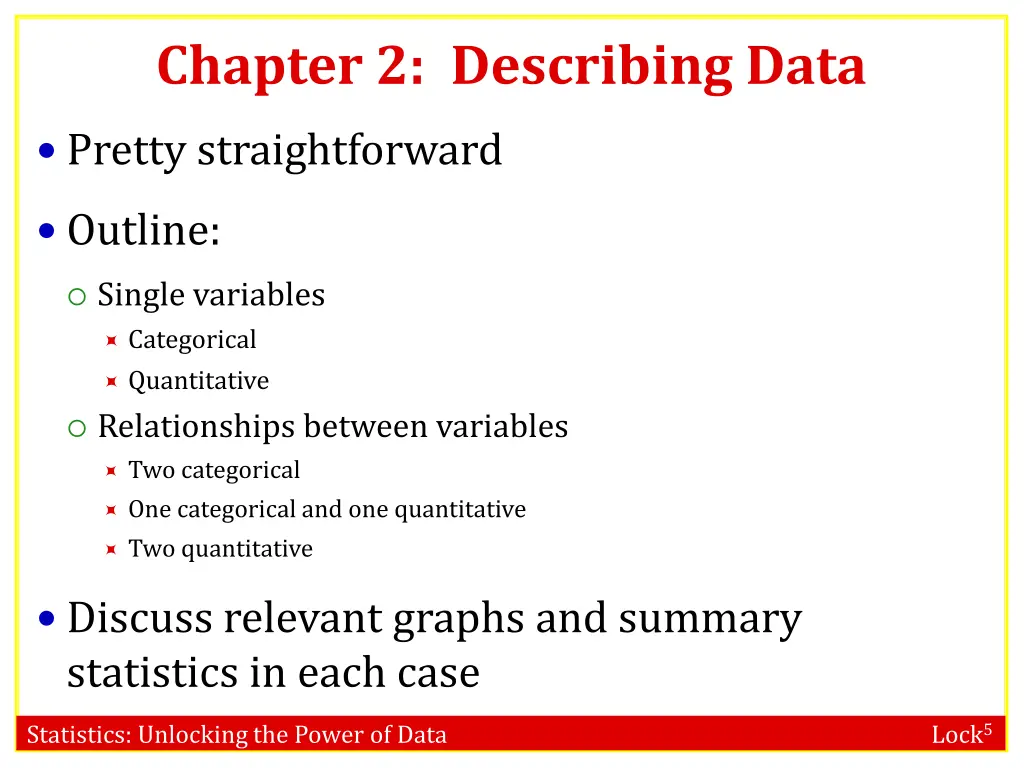 chapter 2 describing data