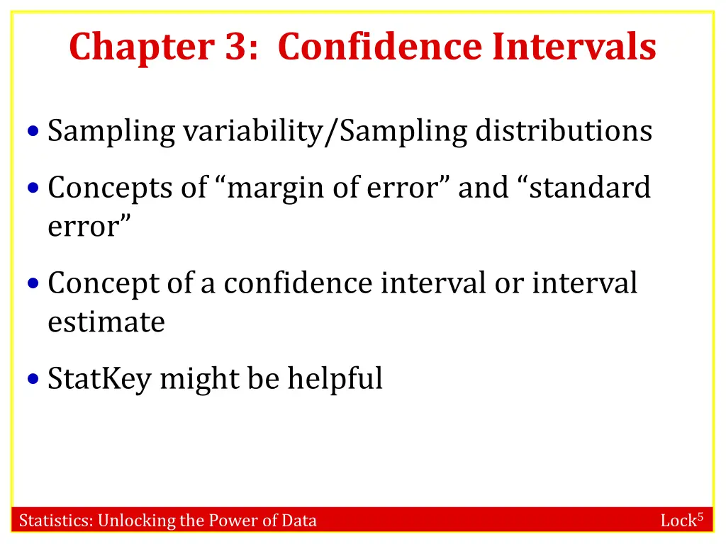 chapter 3 confidence intervals