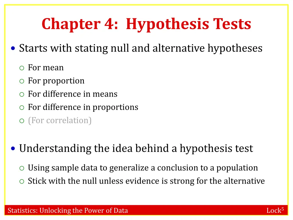 chapter 4 hypothesis tests