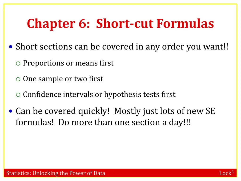 chapter 6 short cut formulas 1