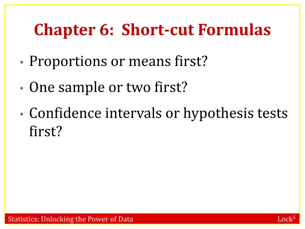 chapter 6 short cut formulas