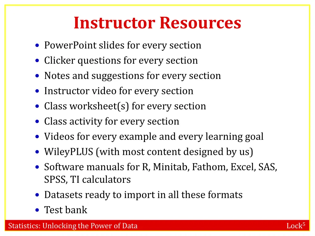 instructor resources