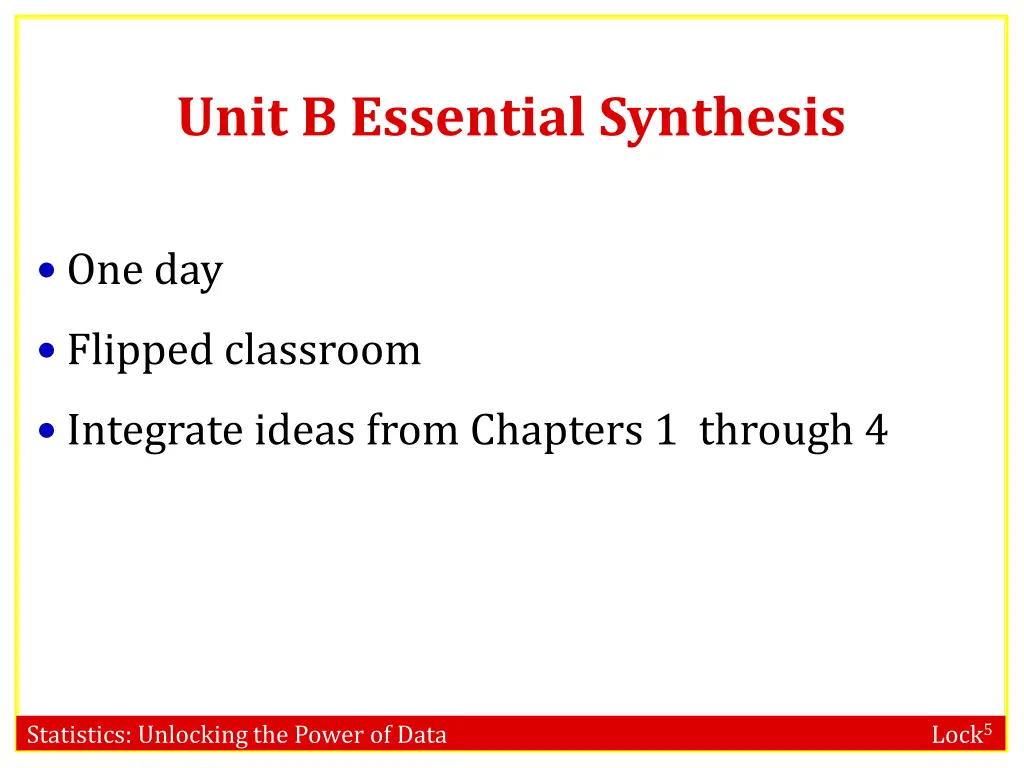 unit b essential synthesis