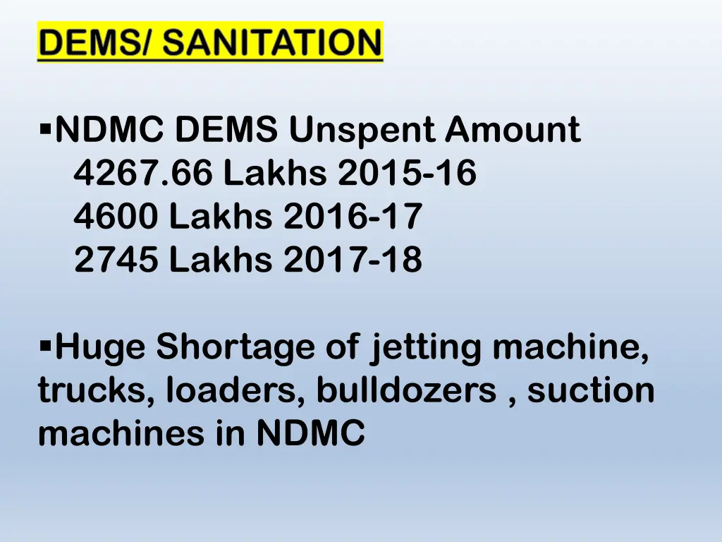 dems sanitation