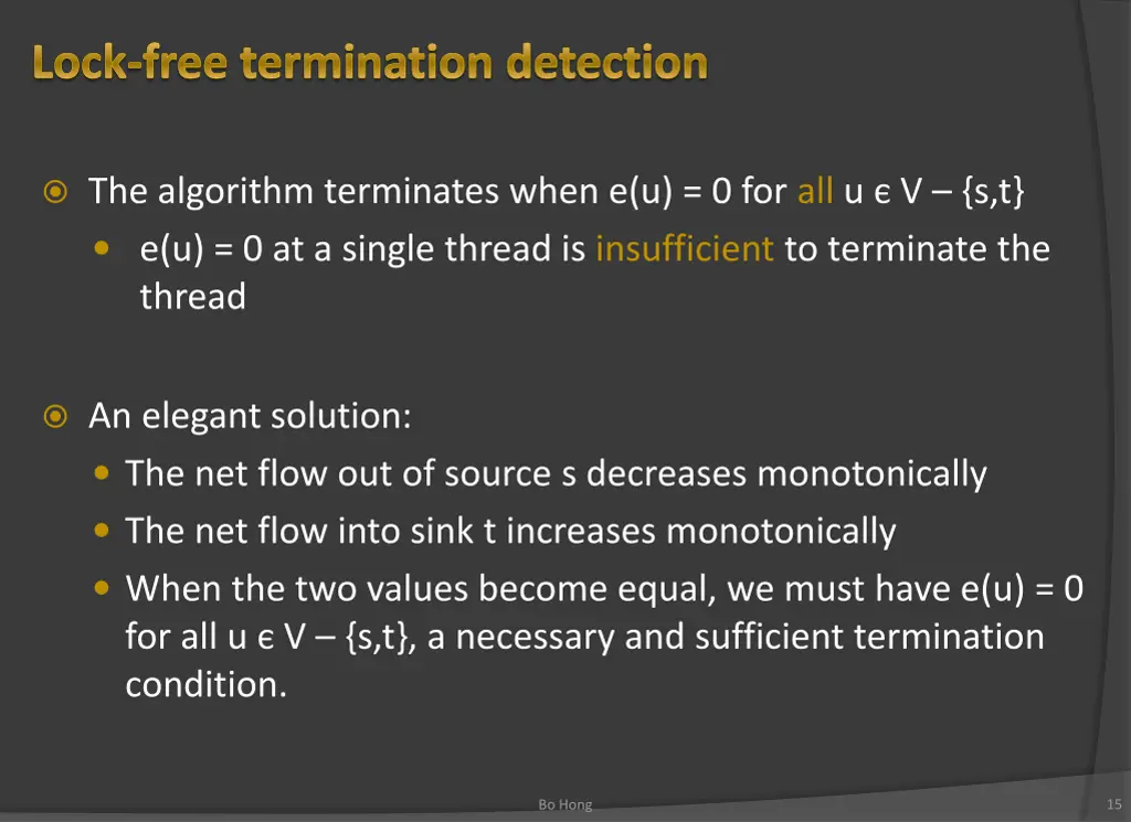 lock free termination detection
