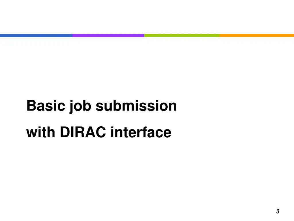 basic job submission