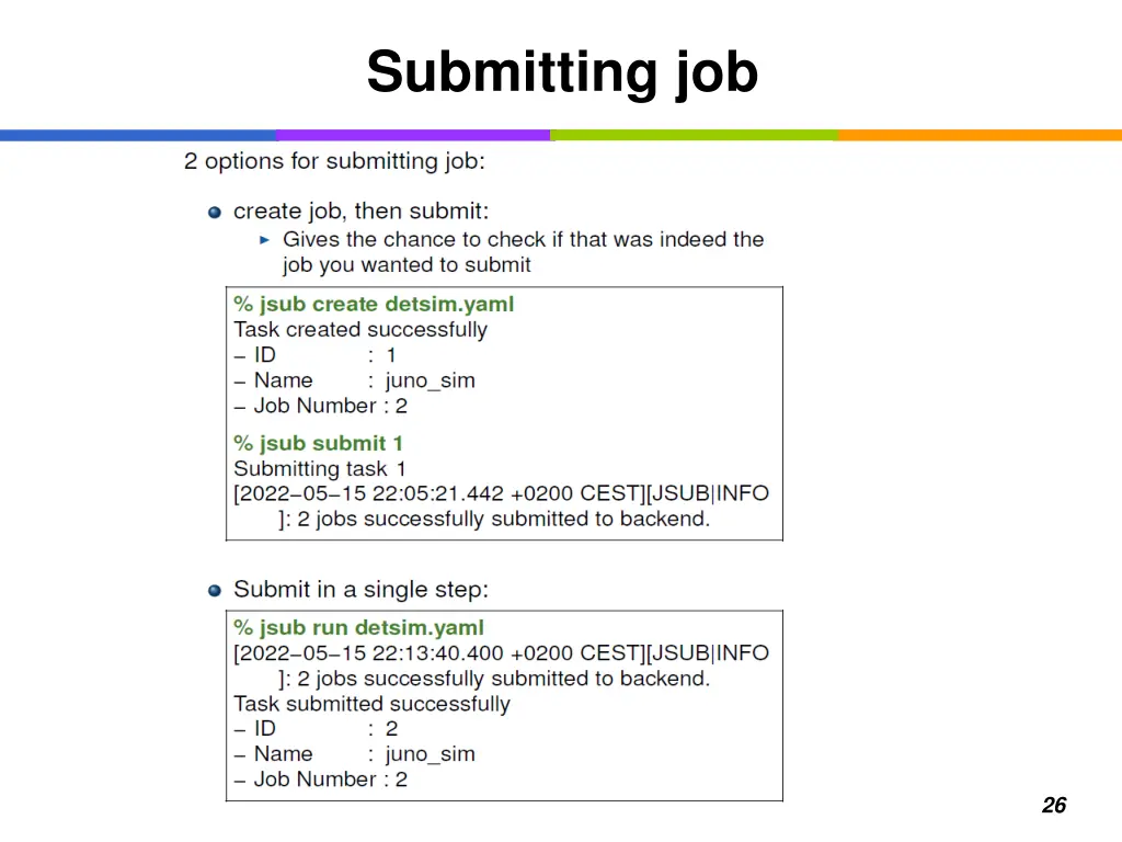 submitting job