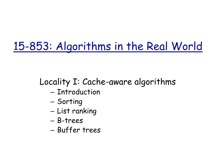 15 853 algorithms in the real world