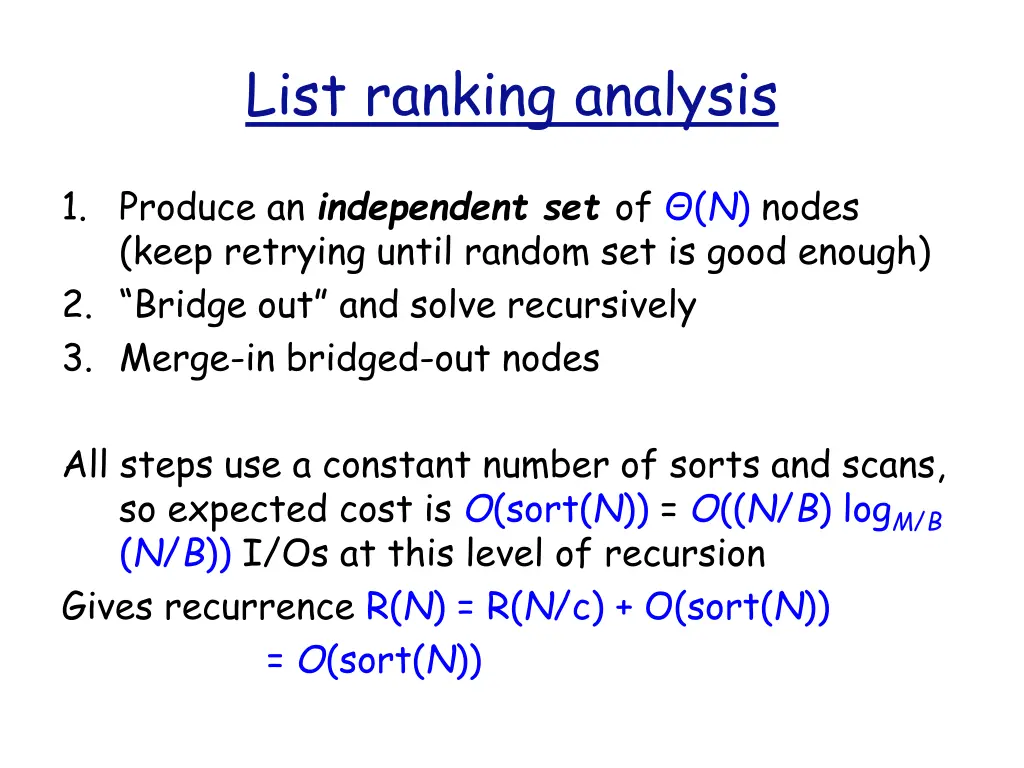 list ranking analysis