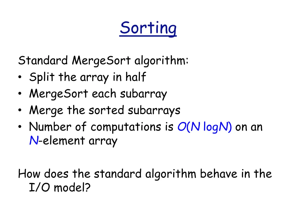 sorting