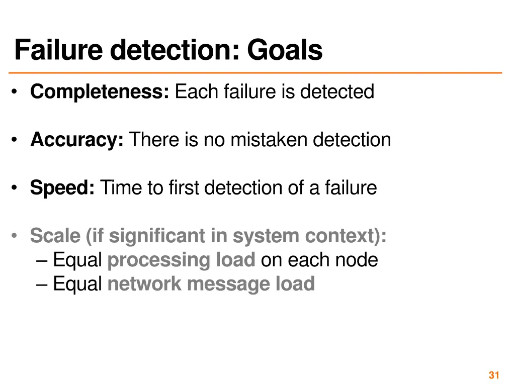failure detection goals