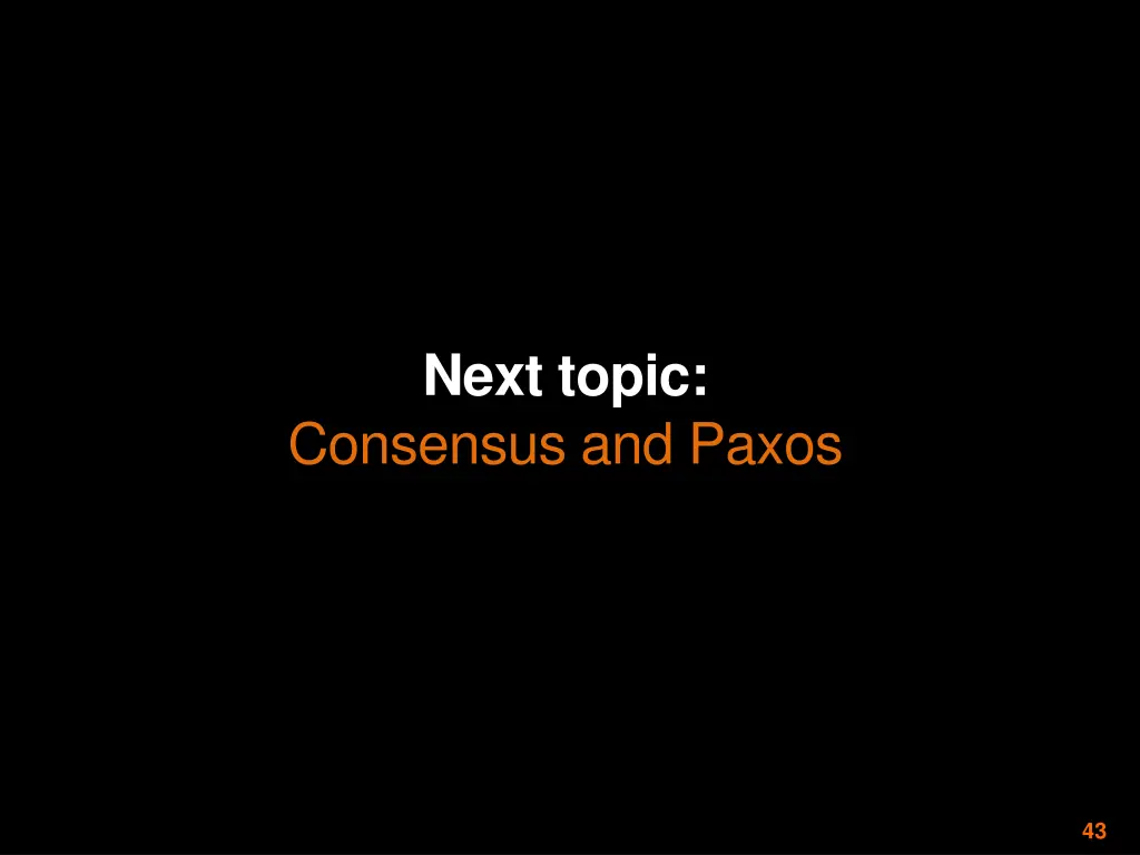 next topic consensus and paxos