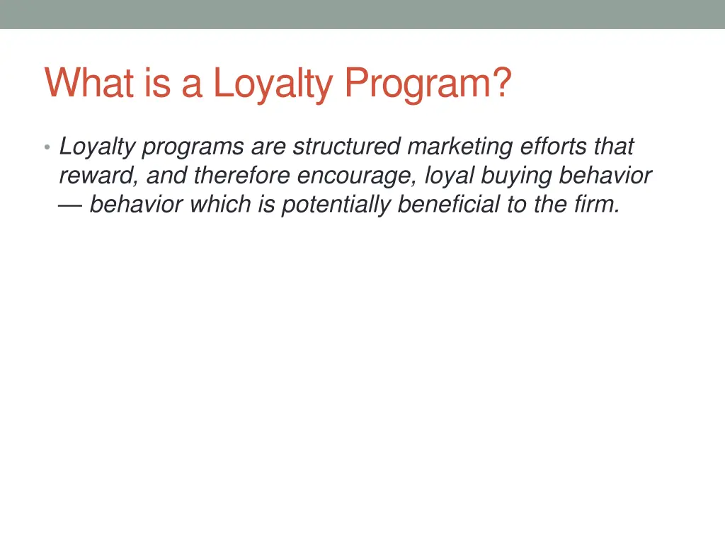 what is a loyalty program