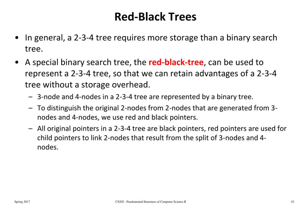 red black trees