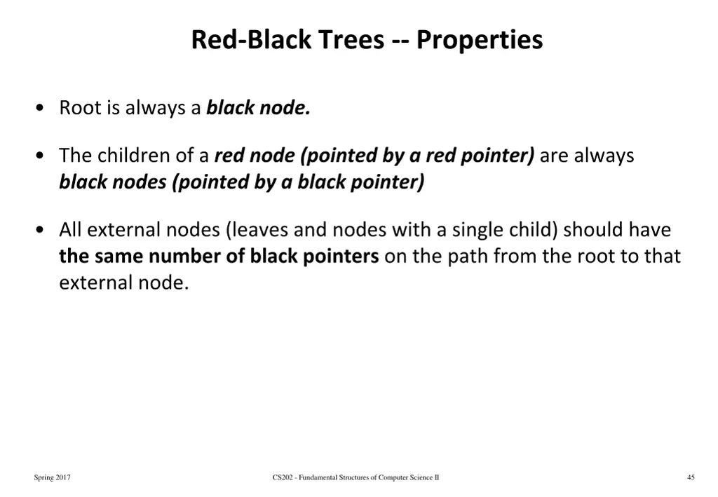 red black trees properties