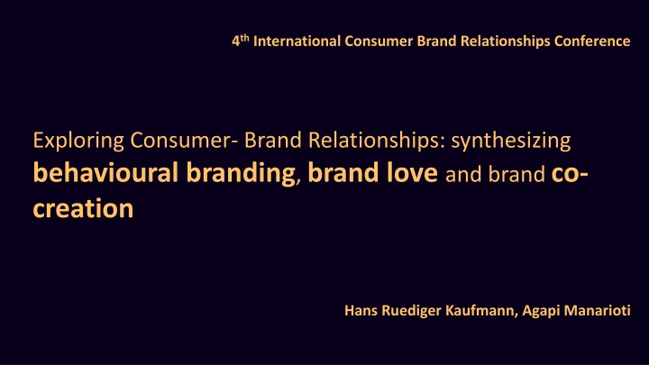 4 th international consumer brand relationships