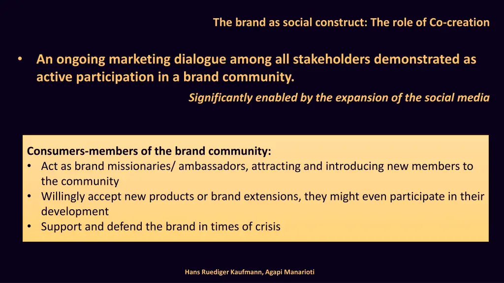 the brand as social construct the role