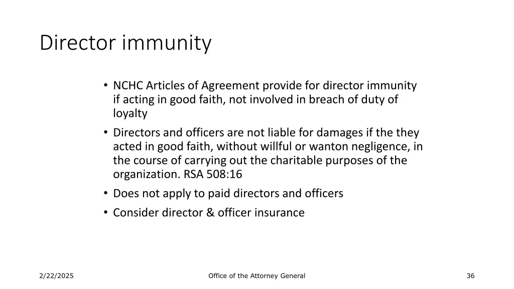 director immunity