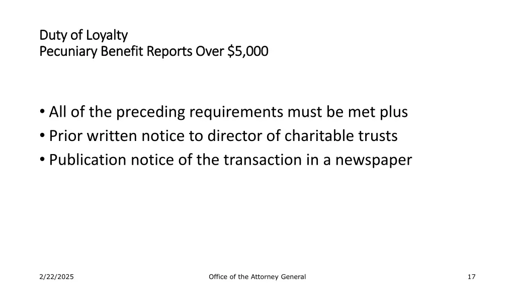 duty of loyalty duty of loyalty pecuniary benefit 1