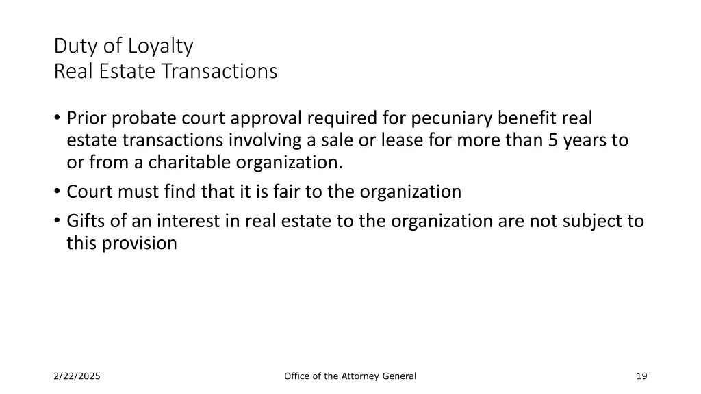 duty of loyalty real estate transactions