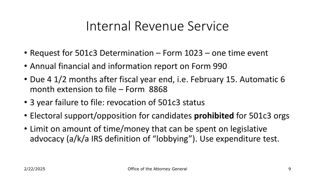 internal revenue service