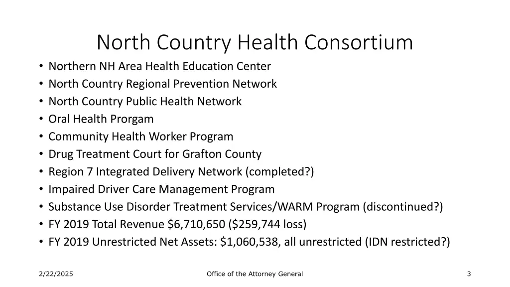 north country health consortium northern nh area
