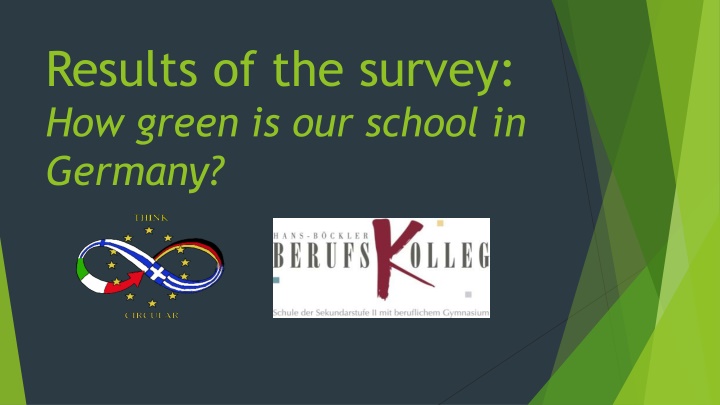 results of the survey how green is our school