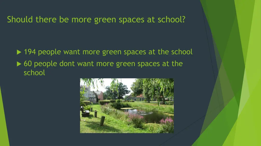 should there be more green spaces at school