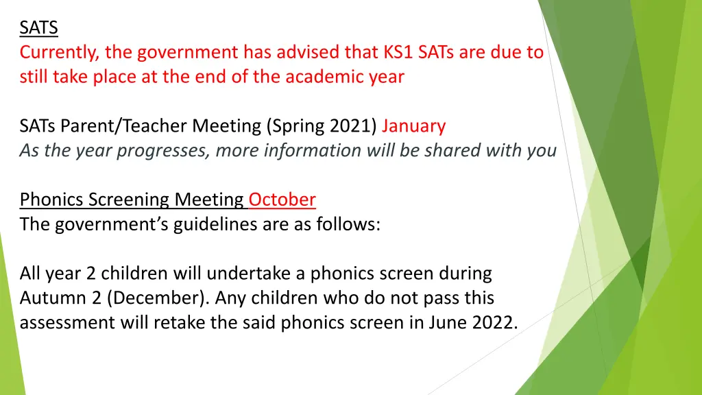 sats currently the government has advised that