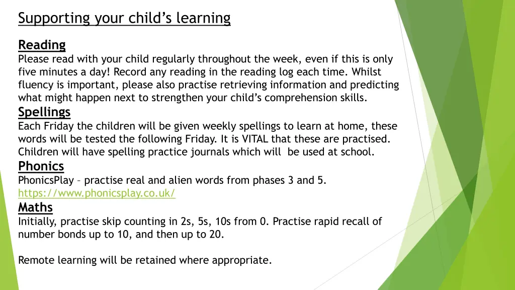 supporting your child s learning
