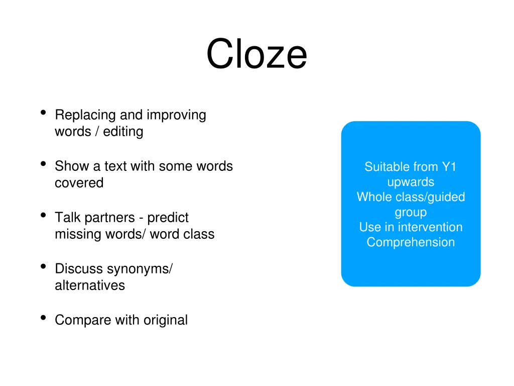 cloze