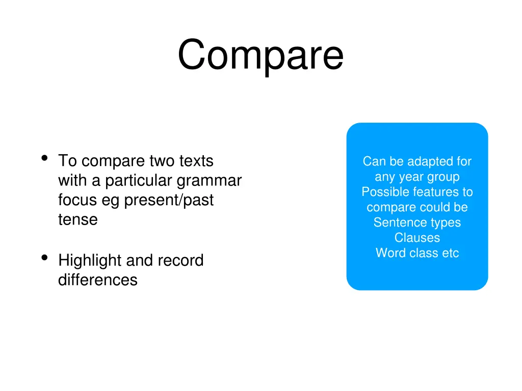 compare